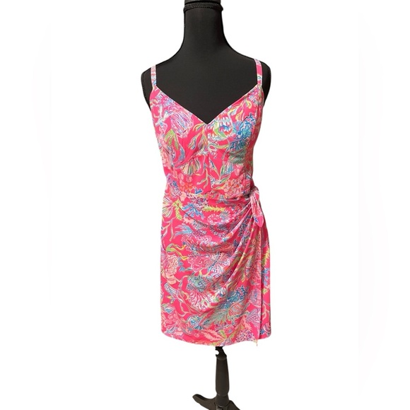 Lily Pulitzer Floral Faux Wrap Sundress Size 6 - Picture 1 of 9